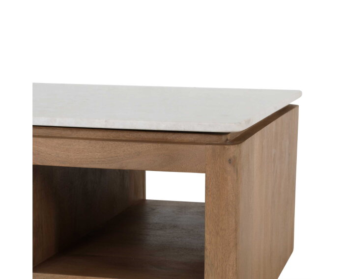 Vierkante Salontafel Dallas Naturel Mangohout 80 cm