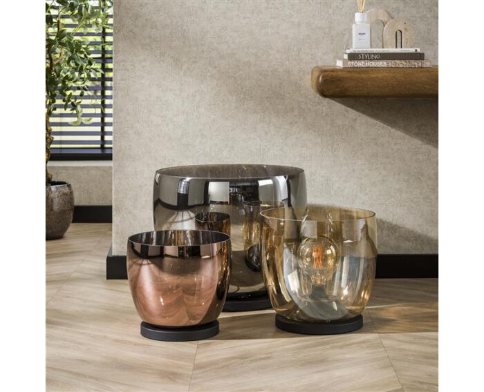 Vloerlamp UP XXL - Smoke grey glas