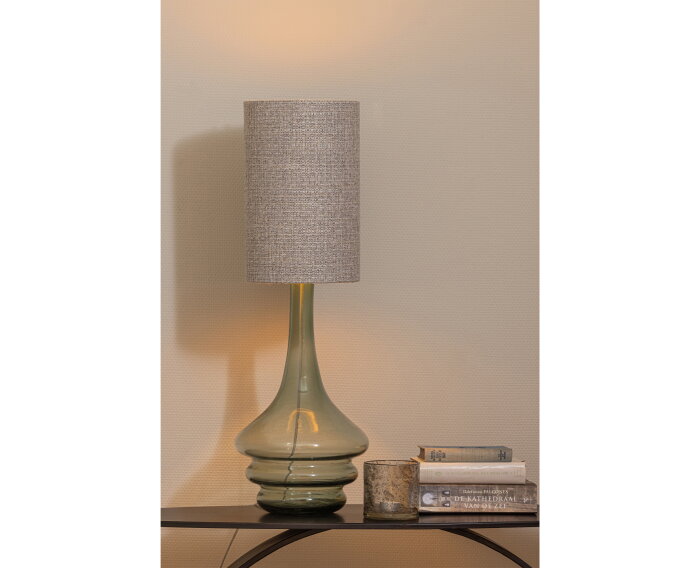 Chunky Lampenkap Soft Canvaslook Grijs Melange - BePureHome