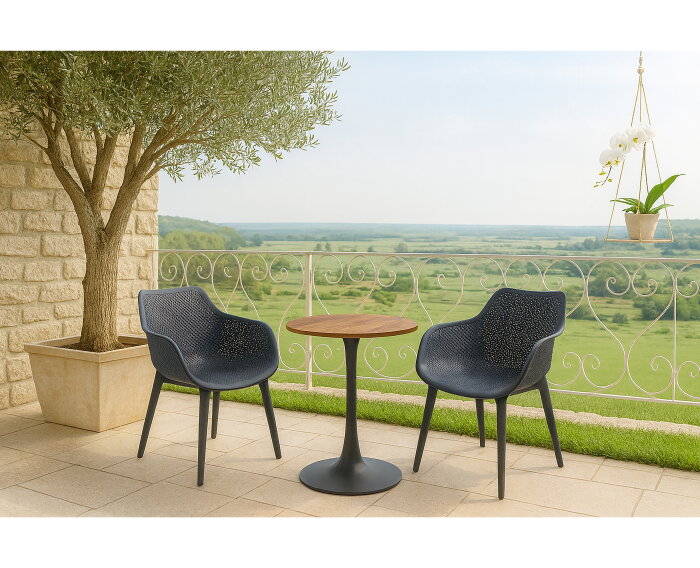 Tuintafel Jamy HPL &Oslash;70cm - houtkleur