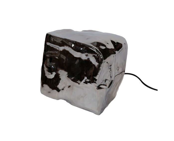 Tafellamp Rocky chromed -  glas