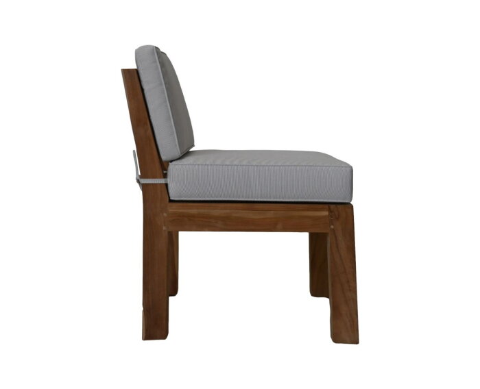 Tuinstoel Aruba incl. kussenset - 68x67x75 - Naturel/wit - Teak