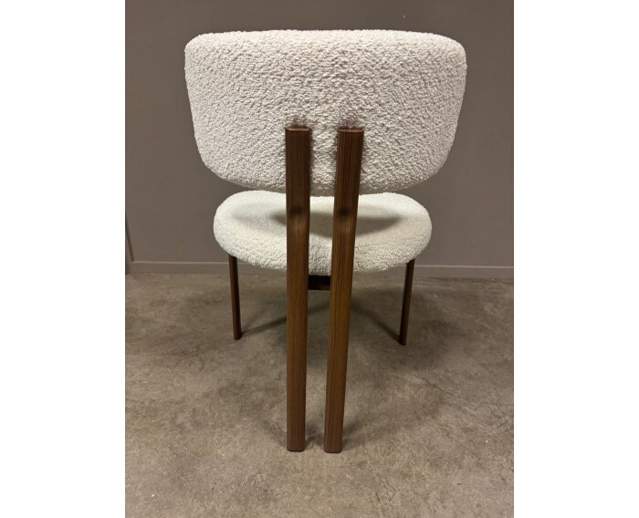 Eetkamerstoel Gio Japandi bouclé - wit