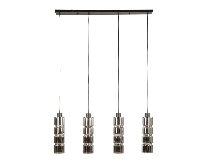 Hanglamp 4L cylinder glas - Artic zwart