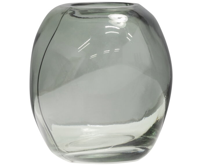 Elio Vaas Gedeukt Glas Blauw/groen 15x15cm - WOOOD Exclusive