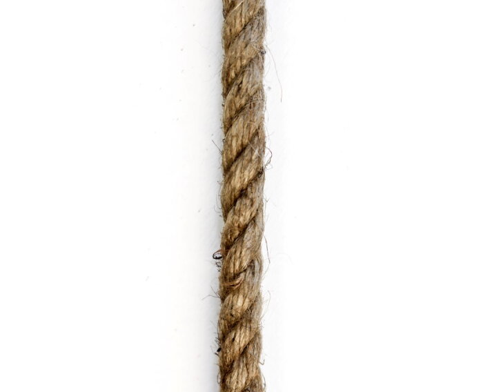 Ronde wandspiegel met touw - ø45 cm - zwart/naturel