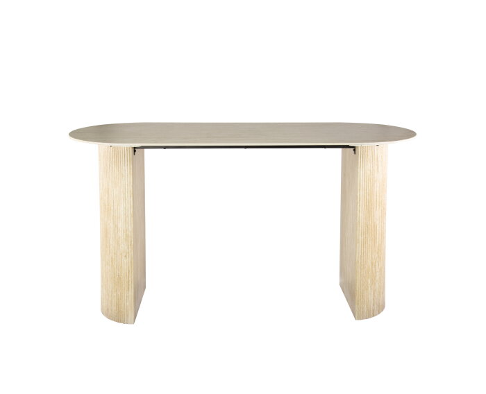 Bartafel Romano arch - Travertin keramiek - 180x70x92 cm - Beige - Japandi