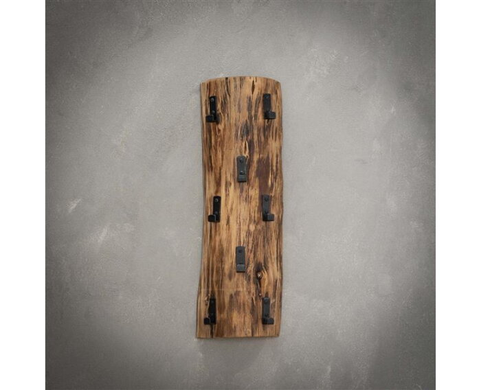 Kapstok boomstam 8 haken - Massief acacia naturel