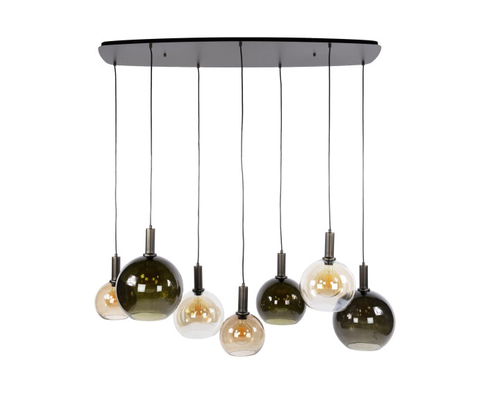 Hanglamp Moka 4+3L - Multi bruin