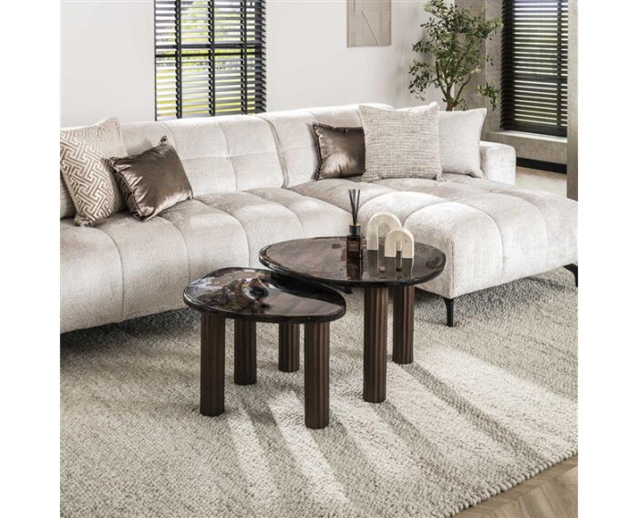 Salontafel M Eclips - Koper antiek finish