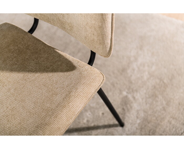 Eetkamerstoel, stof Wave Rib, W520 taupe