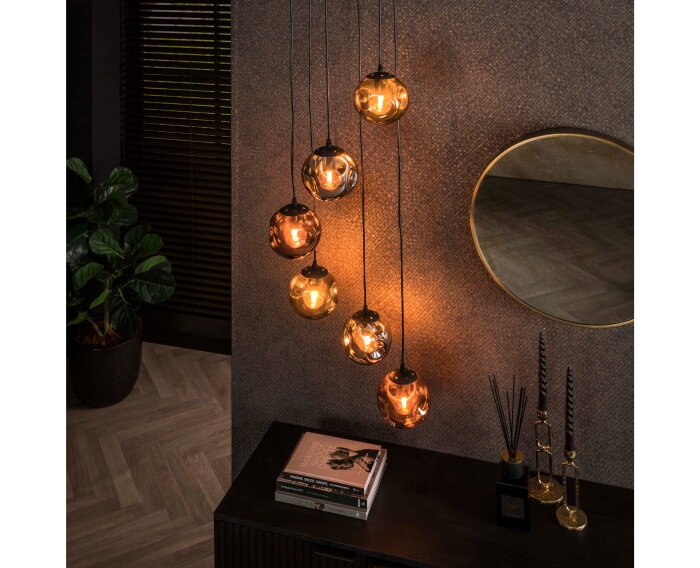 Hanglamp 6L stellar - Artic zwart