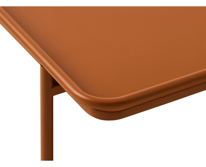 Salontafel Yuba vierkant metaal 75x75 cm - Terracotta