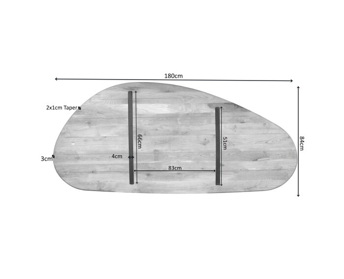 Eiken Blad Cloud 180 cm Naturel