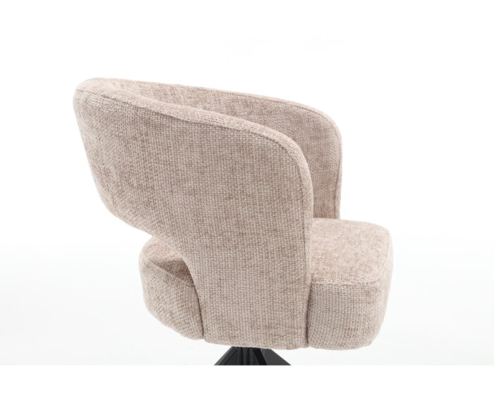 Eetkamerstoel Mura draaibaar Chenille - Beige