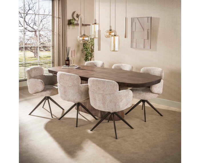 Eettafel Arcadia 240 - Massief acacia bruin