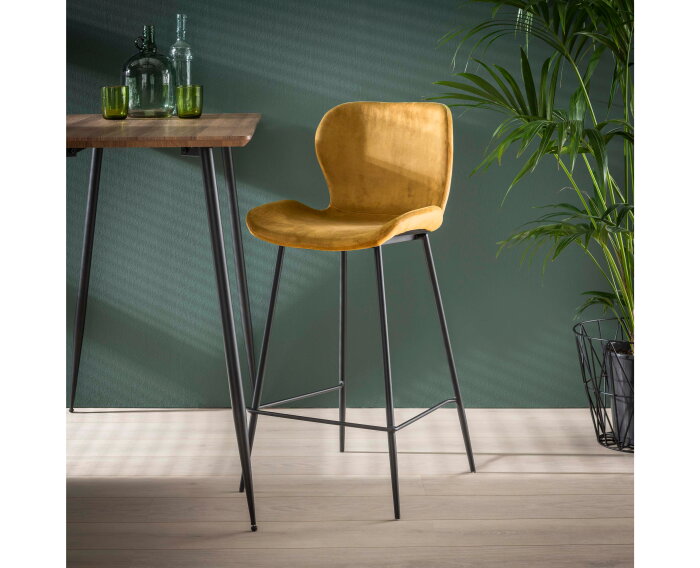 Barstoel Justin velvet | Goud