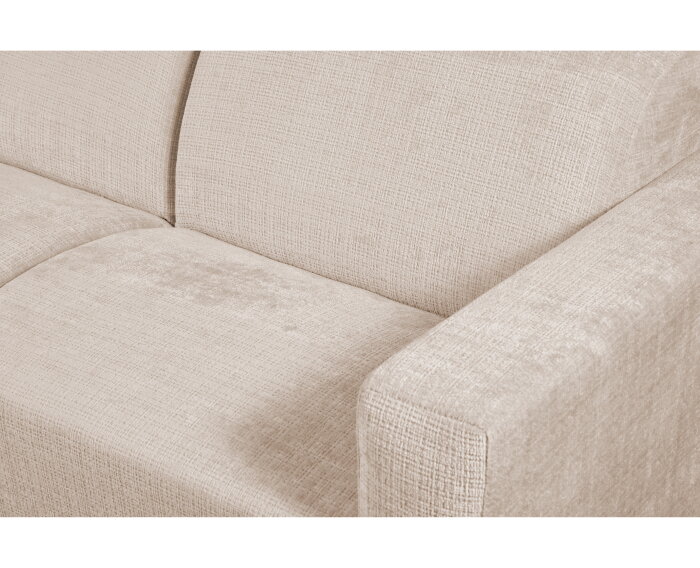 Hoekbank Nolan met Chaise Longue Links &ndash; Cremona Stof - Natural - 275x150x84 cm