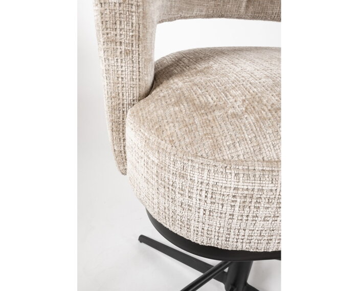 Bruce barstoel - draaipoot 360 - Cremona - Natural 02 - Unique Collection