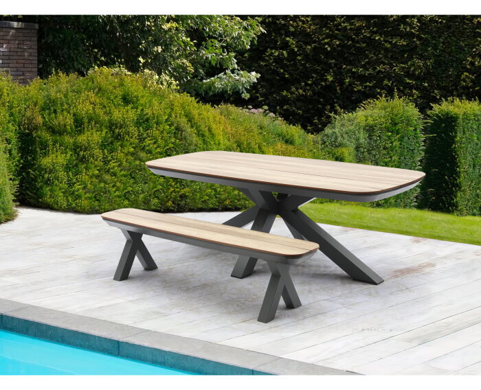Bradford HPL bench, woodcolor