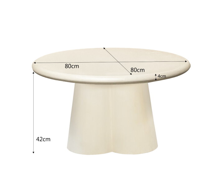 Salontafel Brix Clubs Sandy beton ciré Ø80 cm - Beige