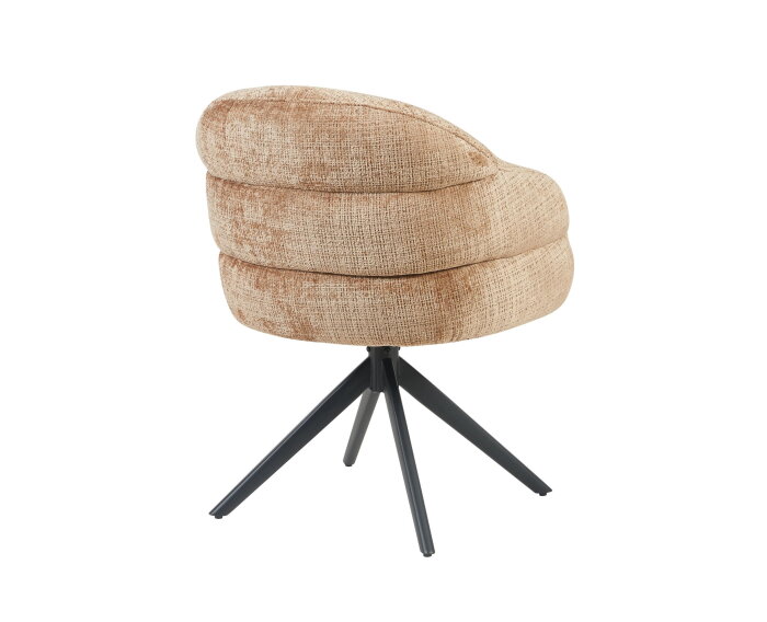 Eetkamerstoel Bella | Cinnamon | Poot Black | Met armleuning