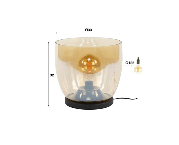 Vloerlamp UP XL - Amber color glas