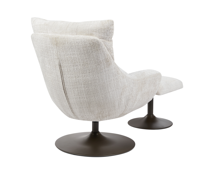 Force Fauteuil met voetenbank - Cremona 02 sand (draaibaar)
