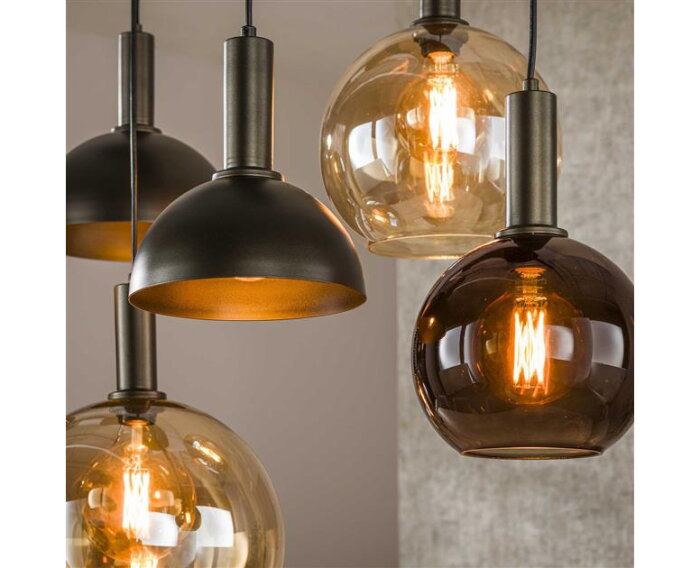 Hanglamp 4+3L Cluster - Sienna brown