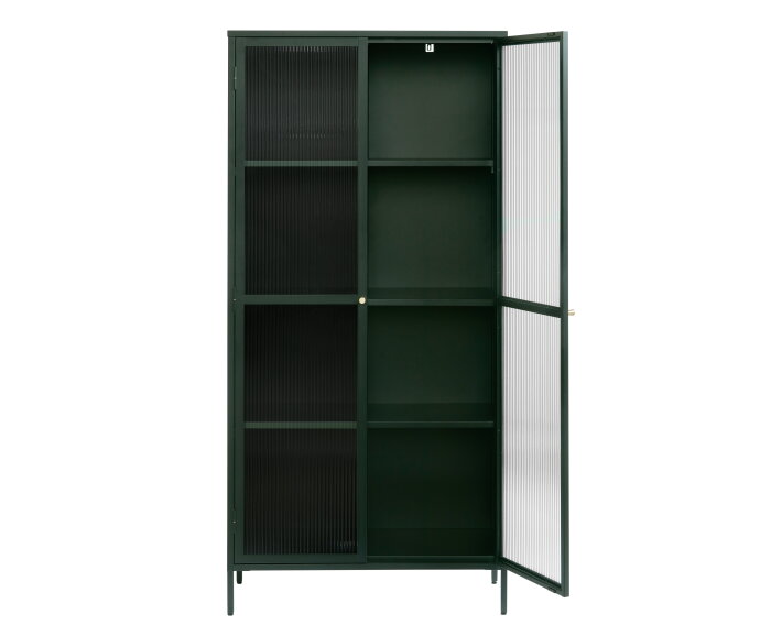 Vitrinekast Bronco metaal 190 cm - Groen