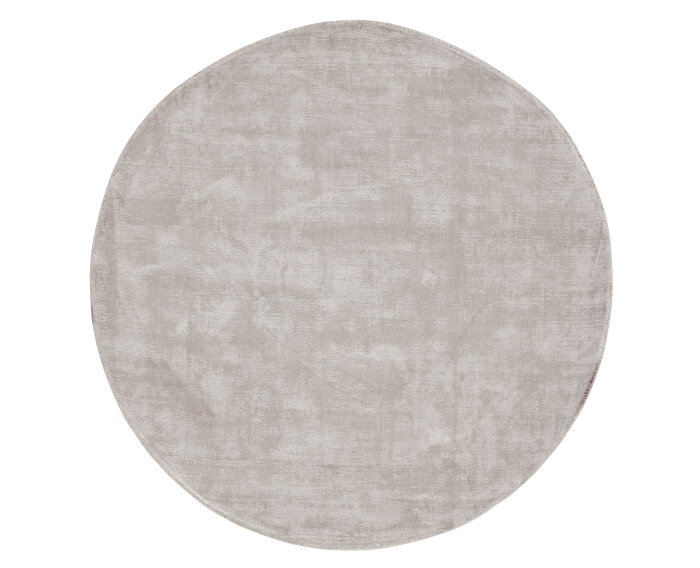 Must living vloerkleed La Belle rond viscose &Oslash;150 cm - Lichtgrijs