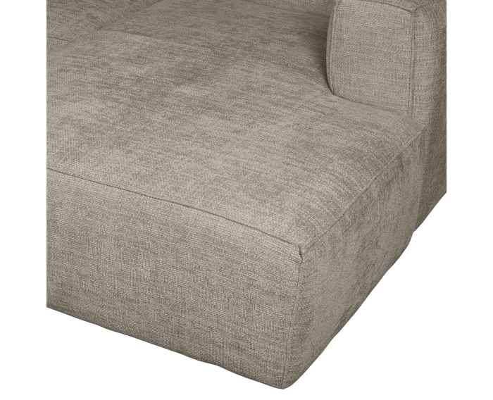 BEAN CHAISE LONGUE RECHTS GROVE MELANGE TRAVERTIN - WOOOD