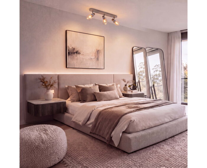 Plafondlamp Sepiora 3L - Beige