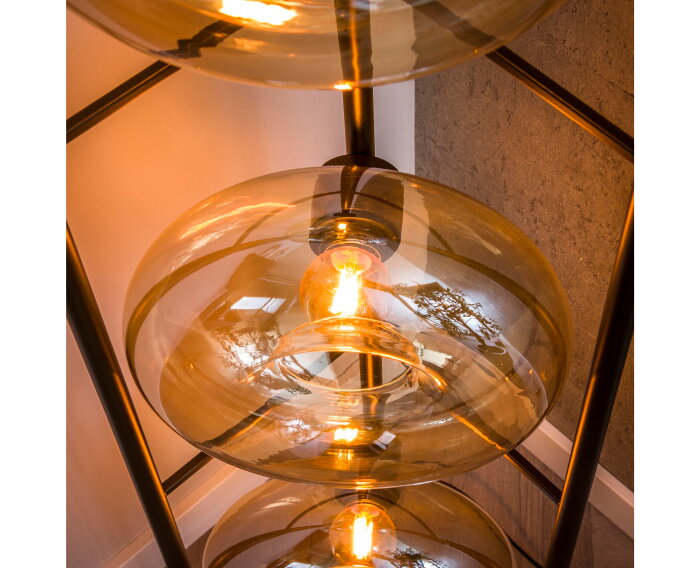 Vloerlamp Soll 4L - Amber glas
