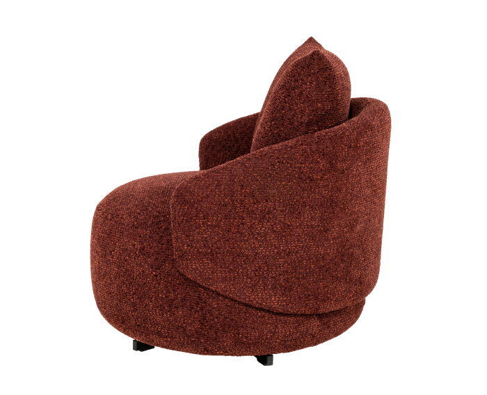 SEVN Lieke fauteuil draaibaar - Rond en compact - Rhapsody 10 Burnt Brick - 93x90x79 cm