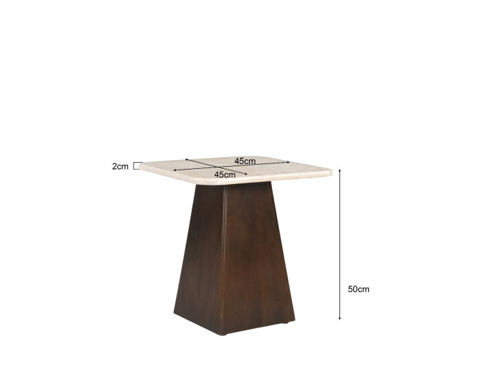 Salontafel Bottecino vierkant 45cm