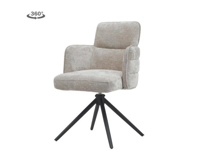 Rumo Armstoel - fabric ATS118-4 beige (draaibaar)