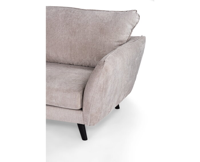 3 seater corner left, fabric Orinoco 23, K460 beige, black leg