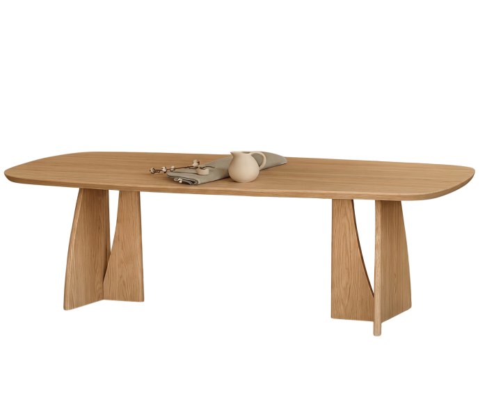 Onderstel Nina eikenhout organisch - set van 2 - 47x50x72 cm