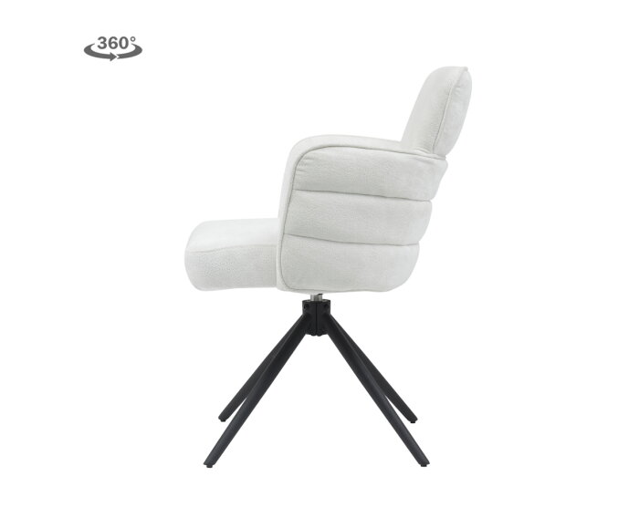 Rumo Armstoel - fabric ATS118-2 ecru (draaibaar)