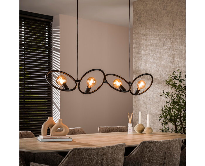 Hanglamp 4L Loop - Artic zwart
