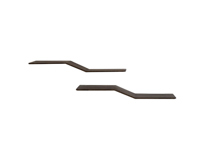 Wandplank Maya Teak S-shape set/2 - Massief teak espresso
