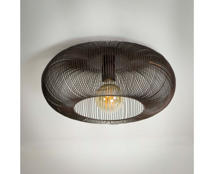 Plafondlamp Copper twist &Oslash;43 cm - Zwart nikkel