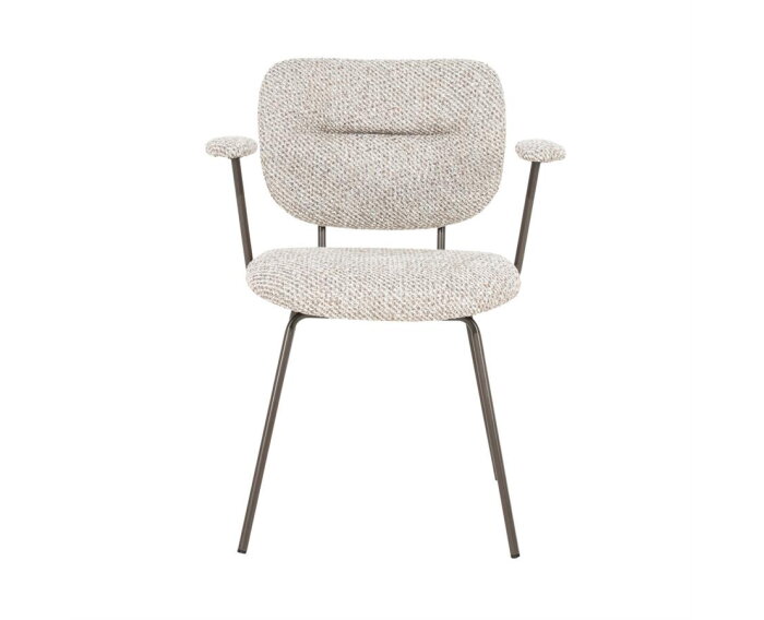 Stoel Tibbe met arml - taupe | Eleonora