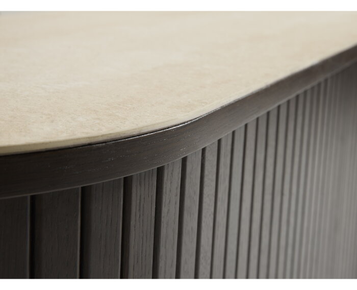 TV meubel Enna eiken 180 cm - Dark espresso - keramiek