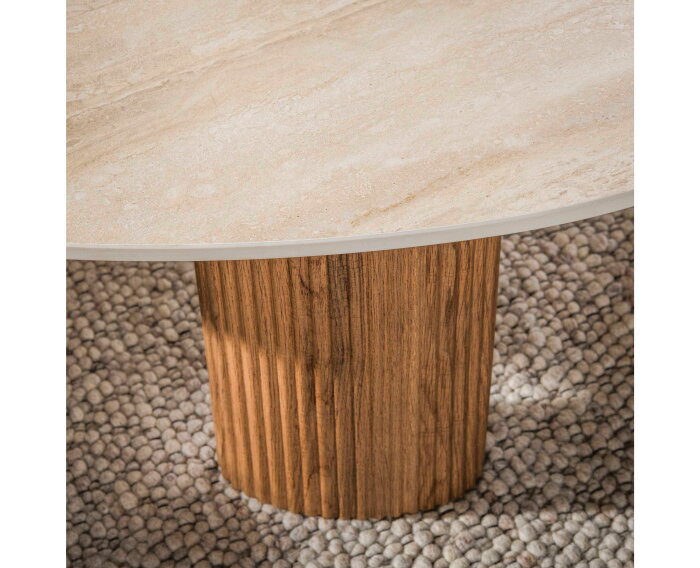 Salontafel Ceramo aperto set/2 - 3D keramiek travertin