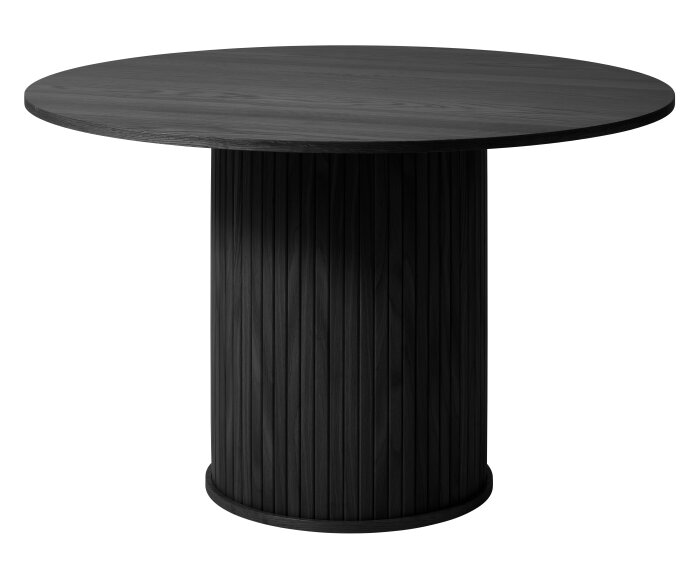 Eettafel Nola rond eiken 120 cm - Zwart