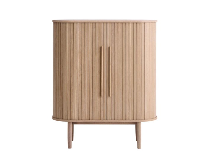 Opbergkast Meta - eiken & eikenfineer licht naturel - 100x40x118 cm - 2 deuren