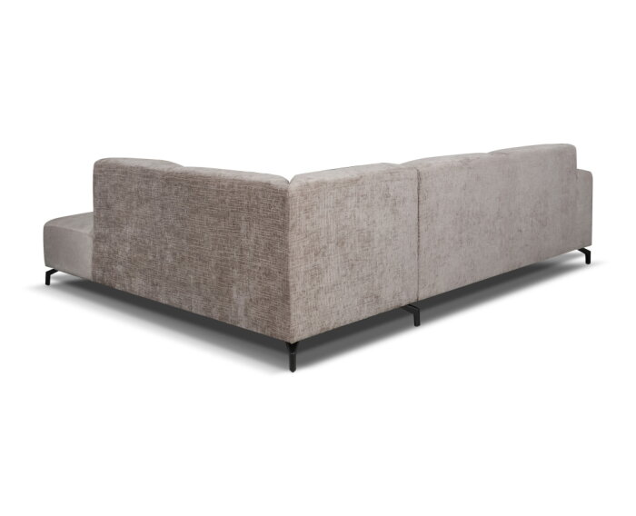 Hoekbank Milena Taupe - Astra 5 &ndash; Ottomane rechts &ndash; 274x210 cm