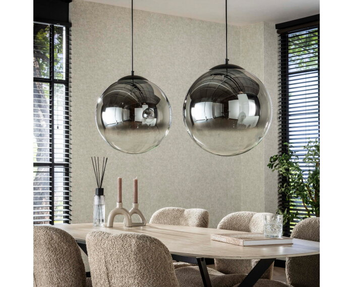 Hanglamp bubble shaded XL 2 lampen - zwart